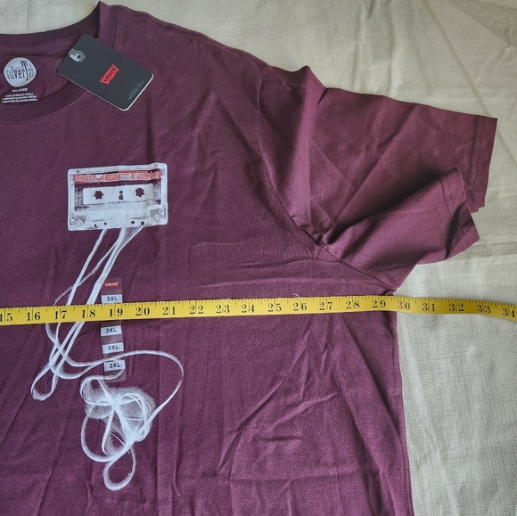 Men’s Levi’s Silvertab Relaxed Fit Size 3XL Short Sleeve T-Shirt Red - Picture 4 of 8